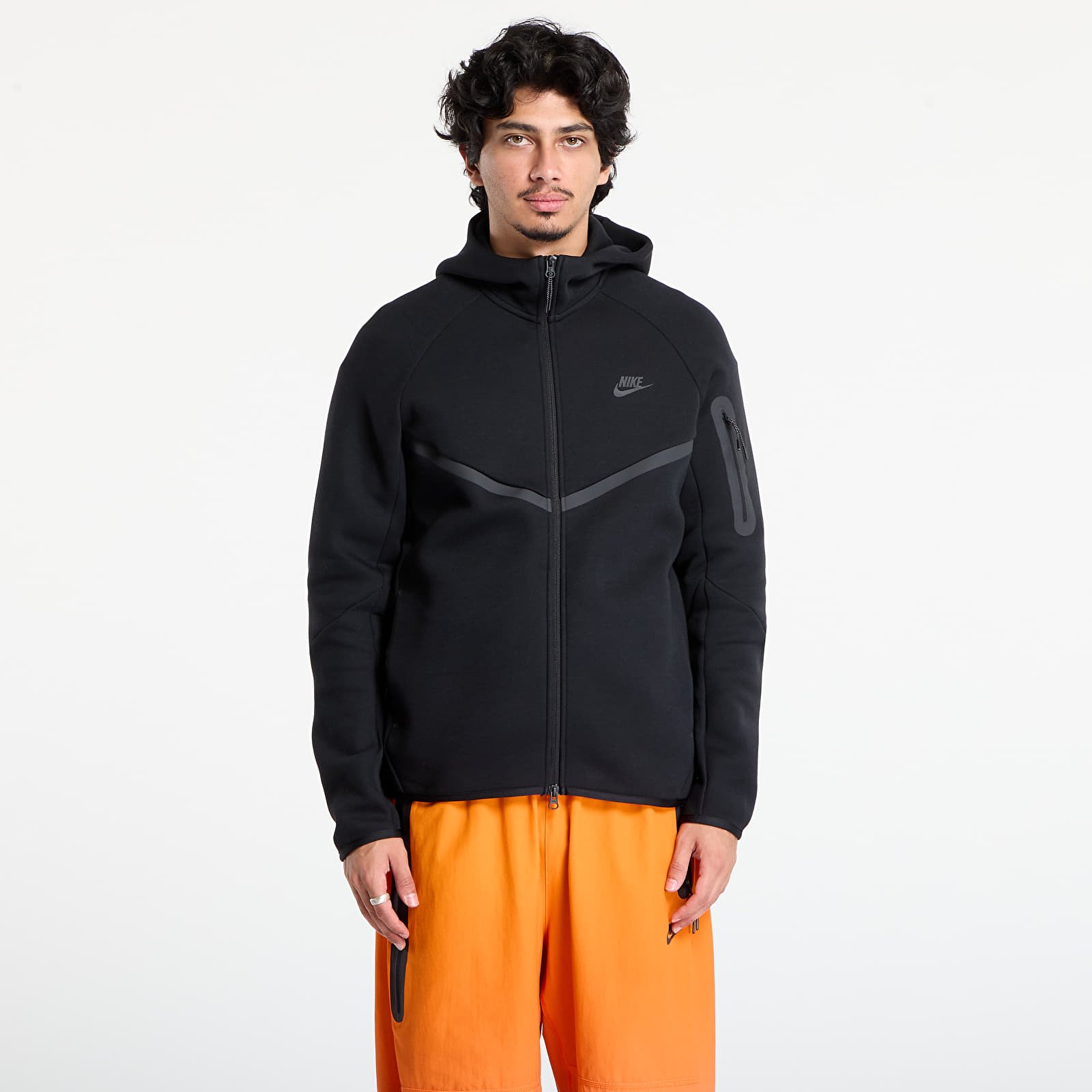 Men's sweatshirts Nike Tech Men's Fleece Windrunner Full-Zip Jacket Black/ Black