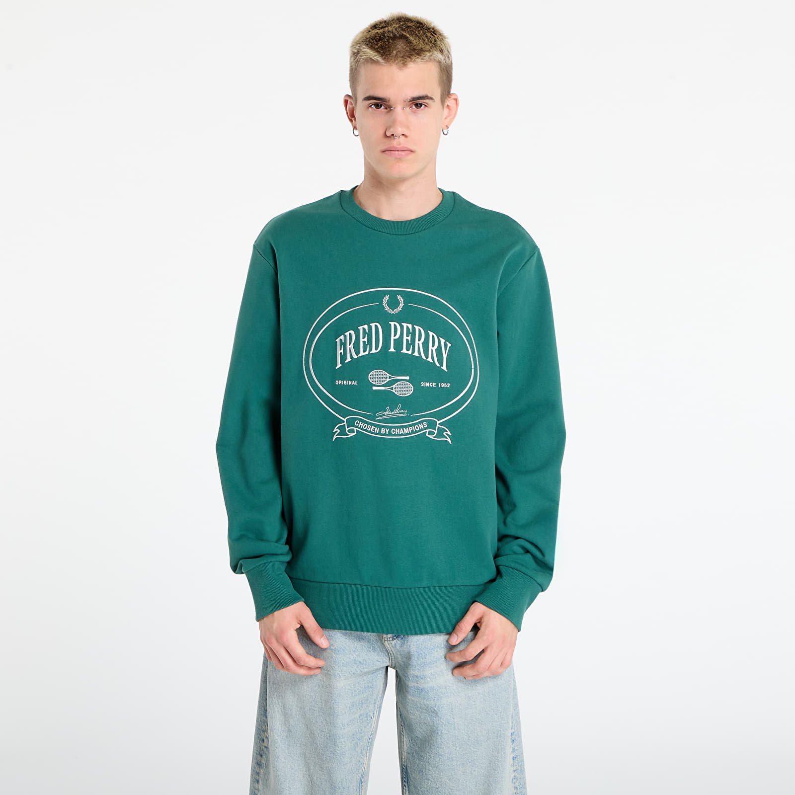 Felpe con cappuccio uomo FRED PERRY Chosen By Champions Sweatshirt Sport Green
