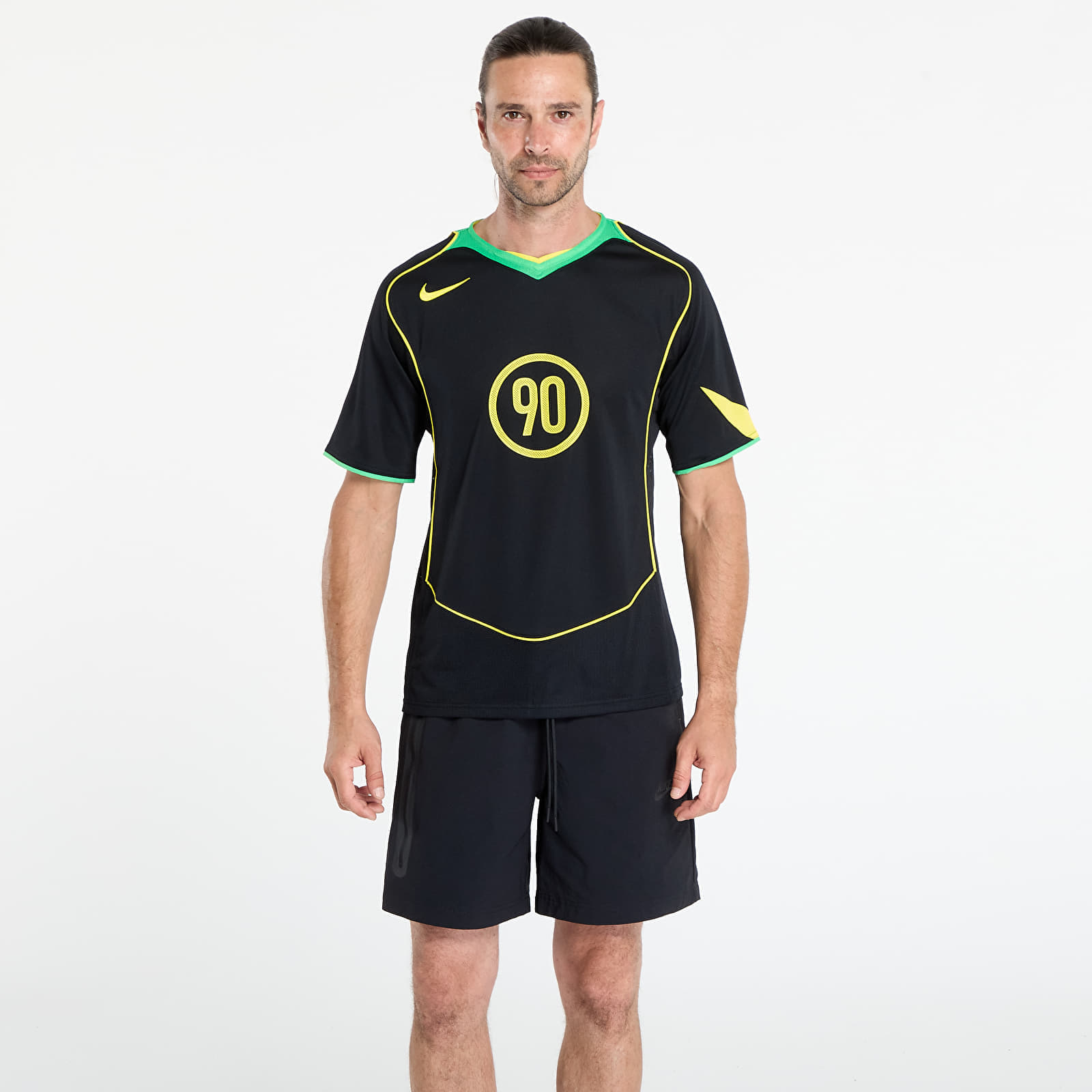 Tricou Nike Total 90 Mens Dri-FIT Soccer Jersey Black/ Green Spark/ Opti Yellow XS