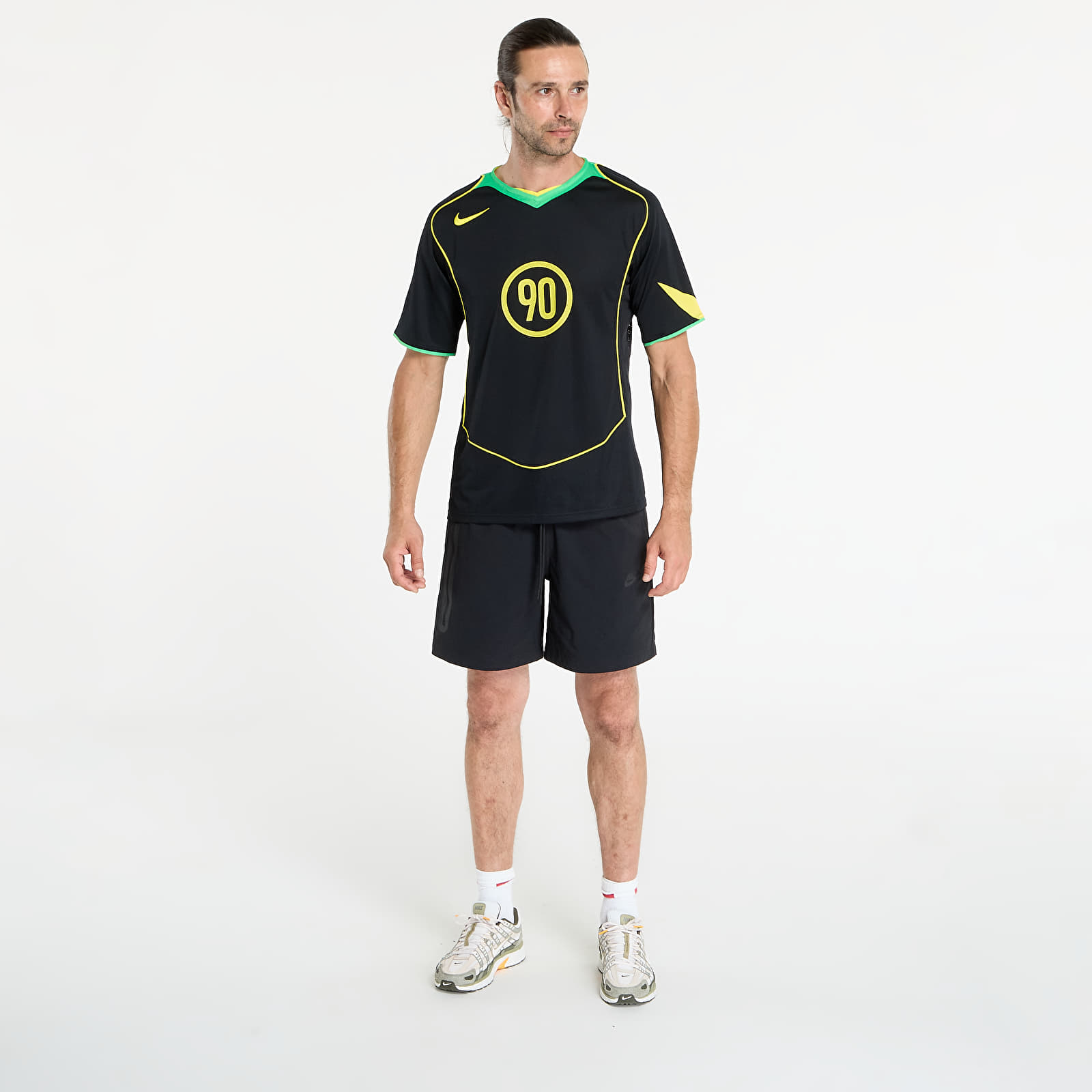 Чоловічі трикотажні вироби Nike Total 90 Men's Dri-FIT Soccer Jersey Black/ Green Spark/ Opti Yellow
