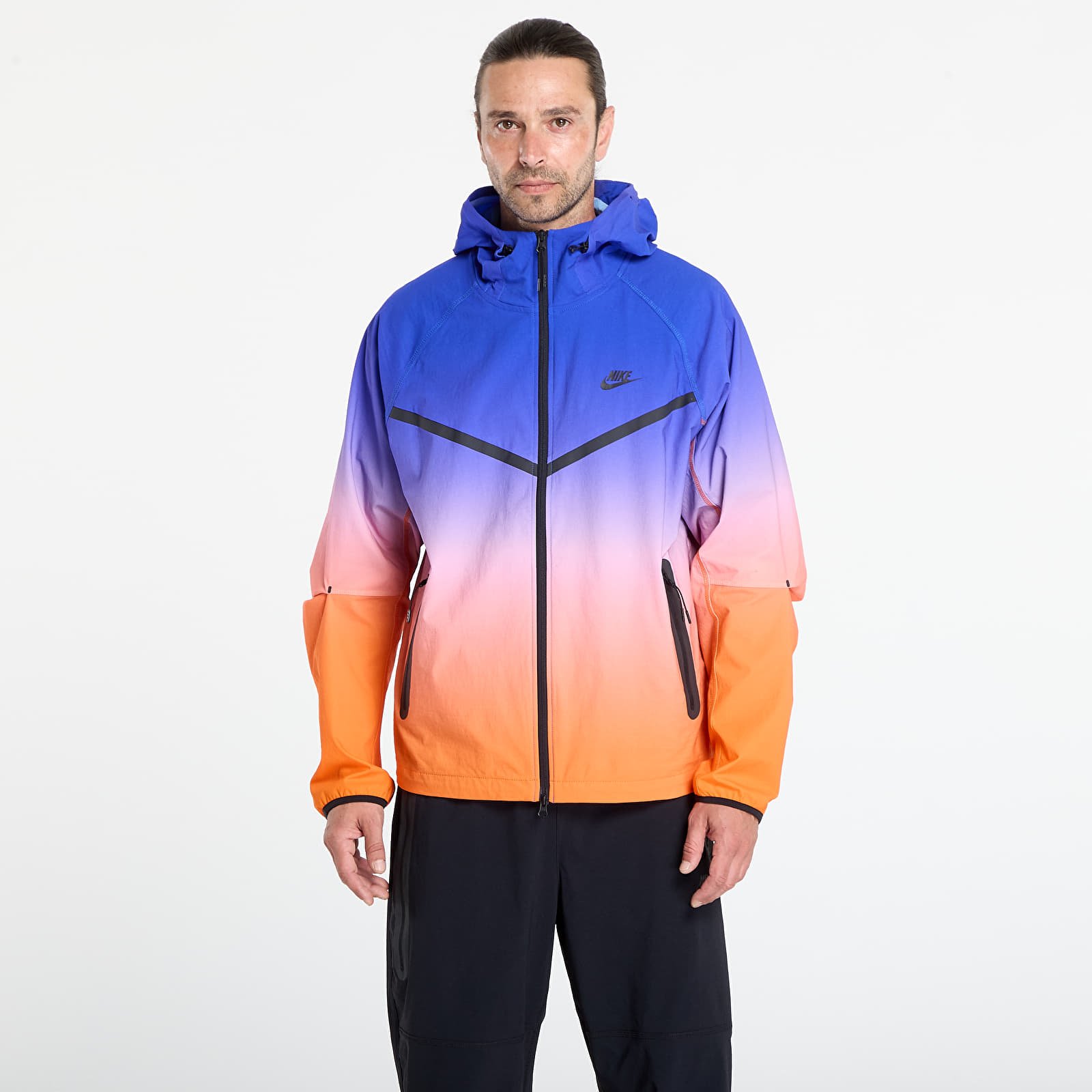 Herenjassen Nike Tech Men's Woven Full-Zip Jacket Game Royal/ Safety Orange