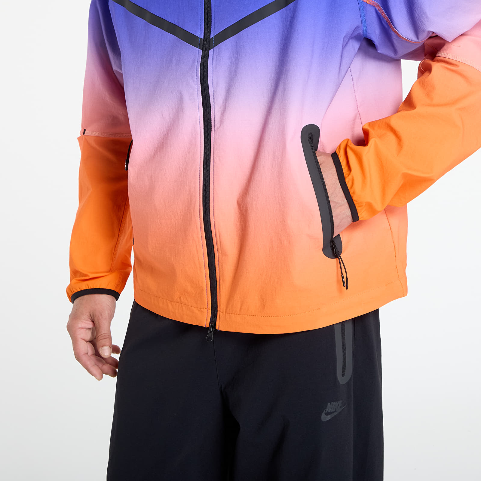 Herenjassen Nike Tech Men's Woven Full-Zip Jacket Game Royal/ Safety Orange