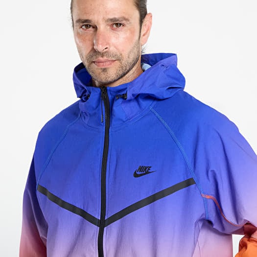 Nike Tech Men's Woven Full-Zip Jacket Game Royal/ Safety Orange