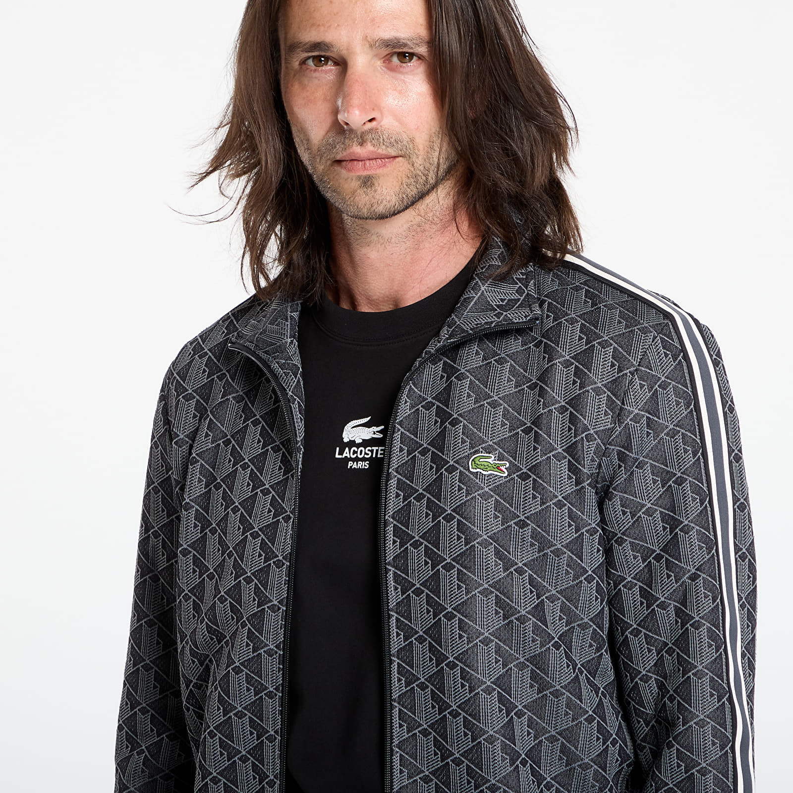 LACOSTE Φούτερ LACOSTE Men's Sweatshirt Black/ Graphite XL - 2