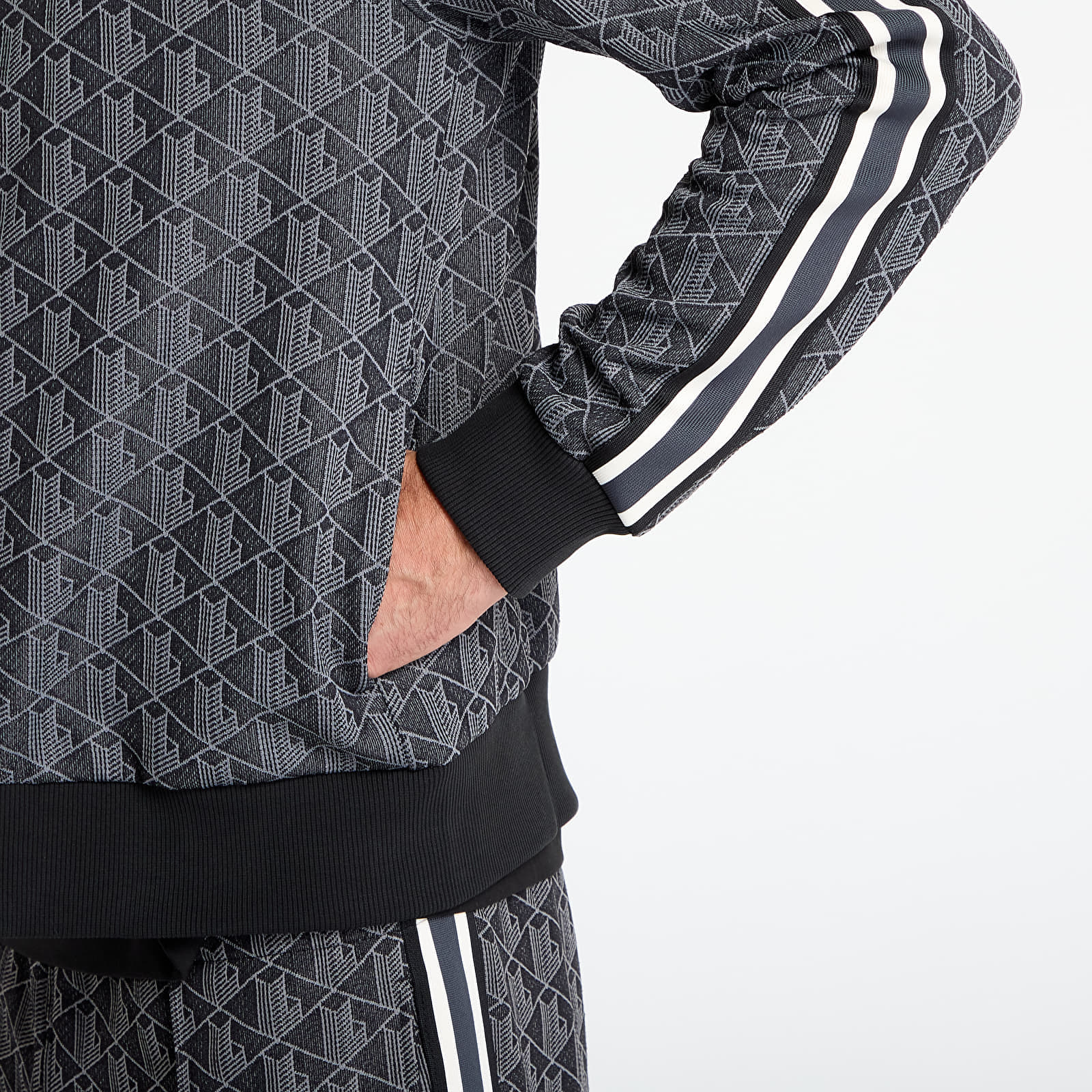 LACOSTE Φούτερ LACOSTE Men's Sweatshirt Black/ Graphite XL - 3