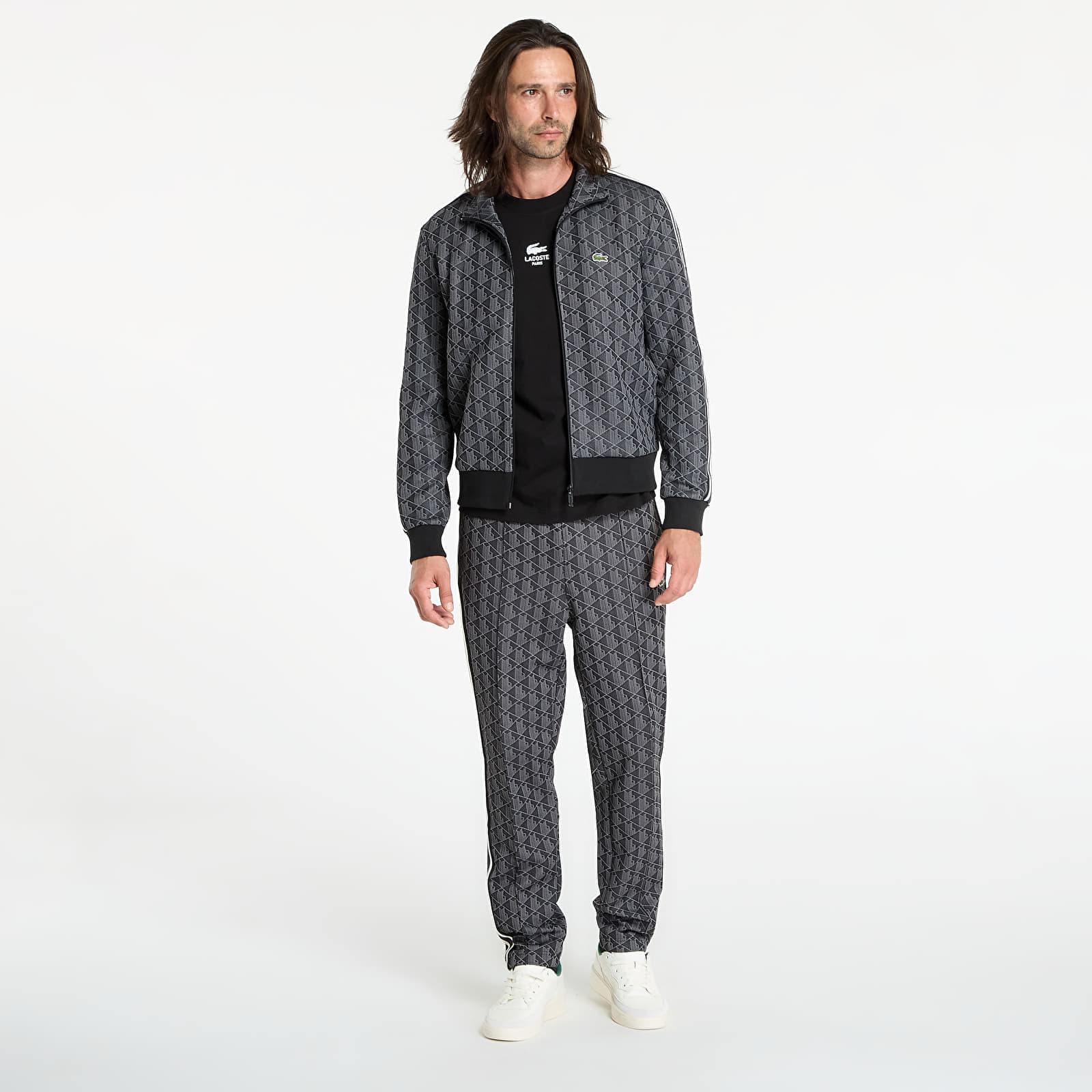 LACOSTE Φούτερ LACOSTE Men's Sweatshirt Black/ Graphite XL - 5