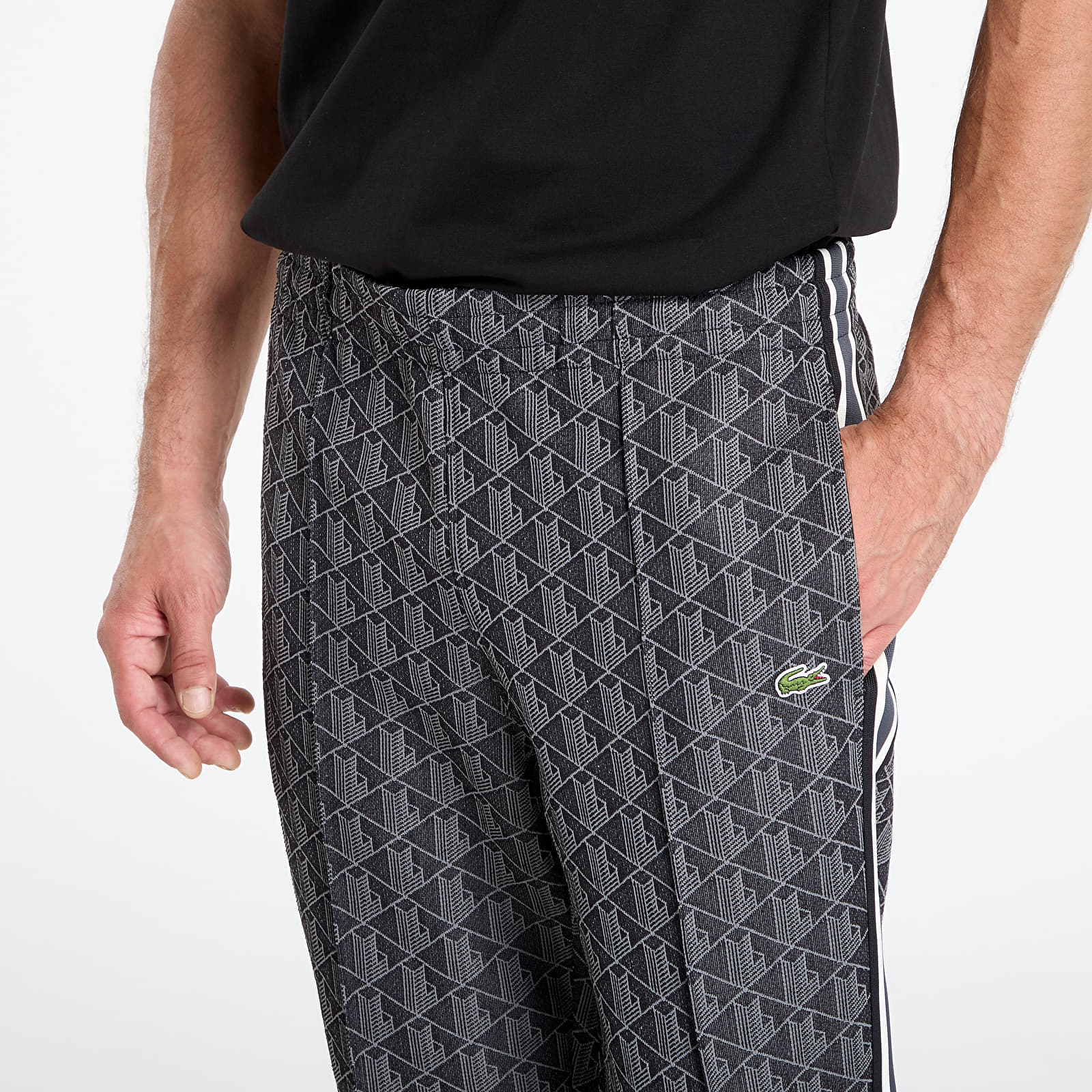 Trainingsbroeken LACOSTE Men's Tracksuit Trousers Black/ Graphite