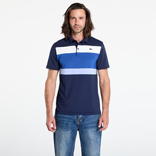LACOSTE Men's S/S Polo Navy Blue/ France Blue-Flour