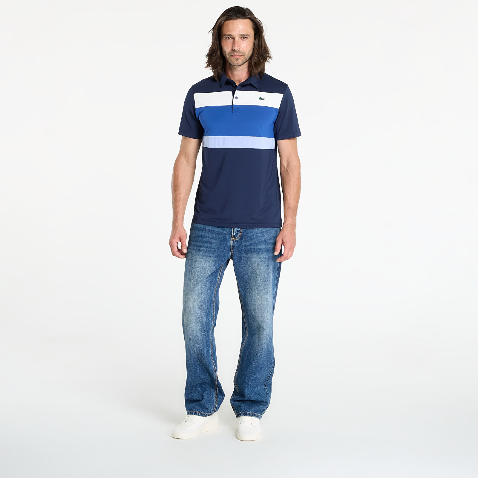 T-shirts LACOSTE Men's S/S Polo Navy Blue/ France Blue-Flour