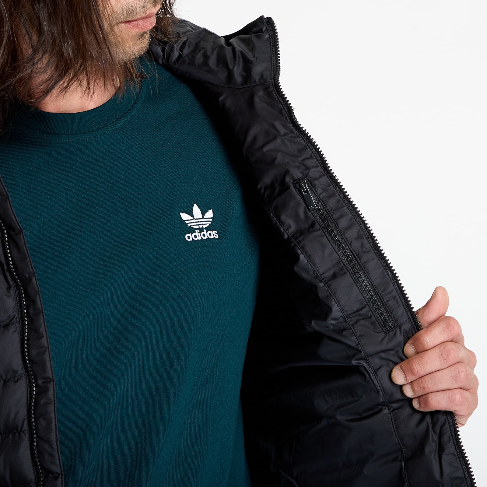 Vestes adidas Synthetic Hooded Jacket Black