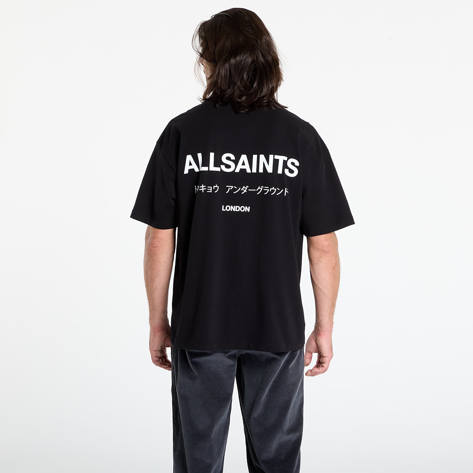 T-shirts til mænd AllSaints Underground Ss Crew Jet Black