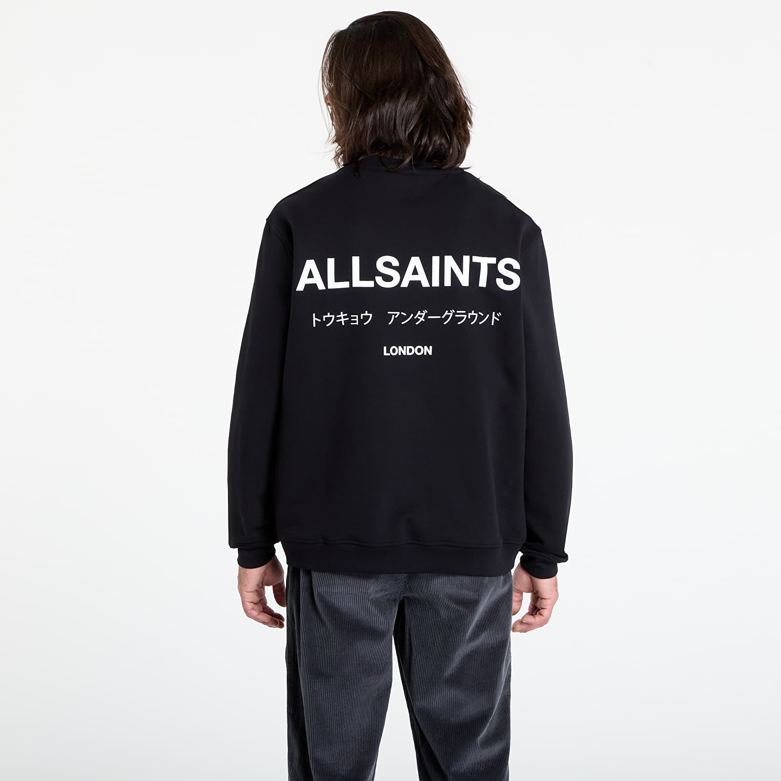 Hoodies voor heren AllSaints Underground Crew Jet Black