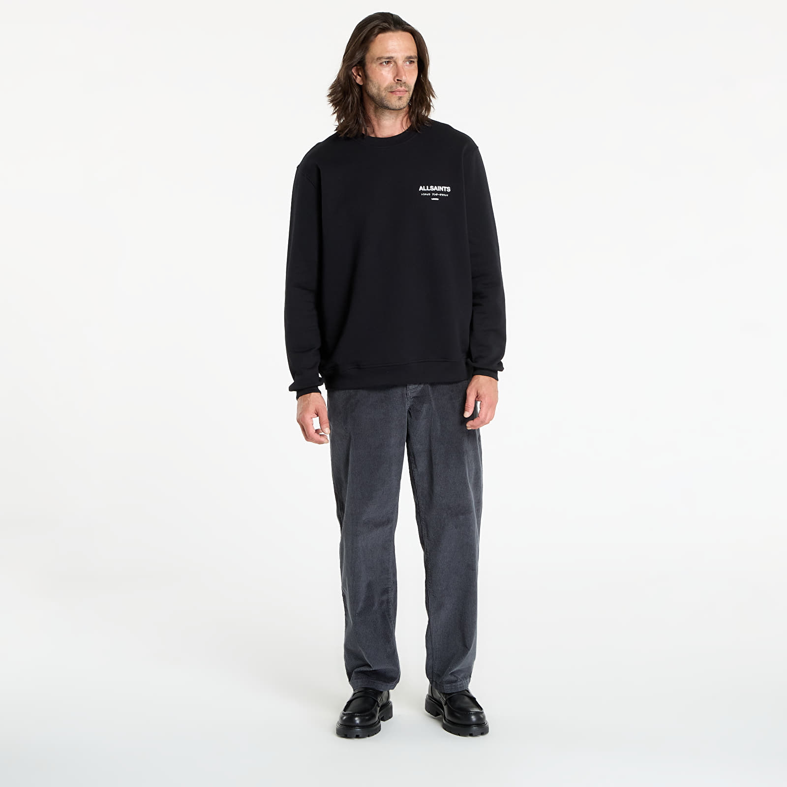 Hoodies voor heren AllSaints Underground Crew Jet Black