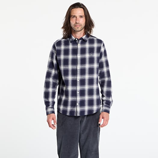 Skjorte AllSaints Haven Check Ls Shirt Azzurra Blue
