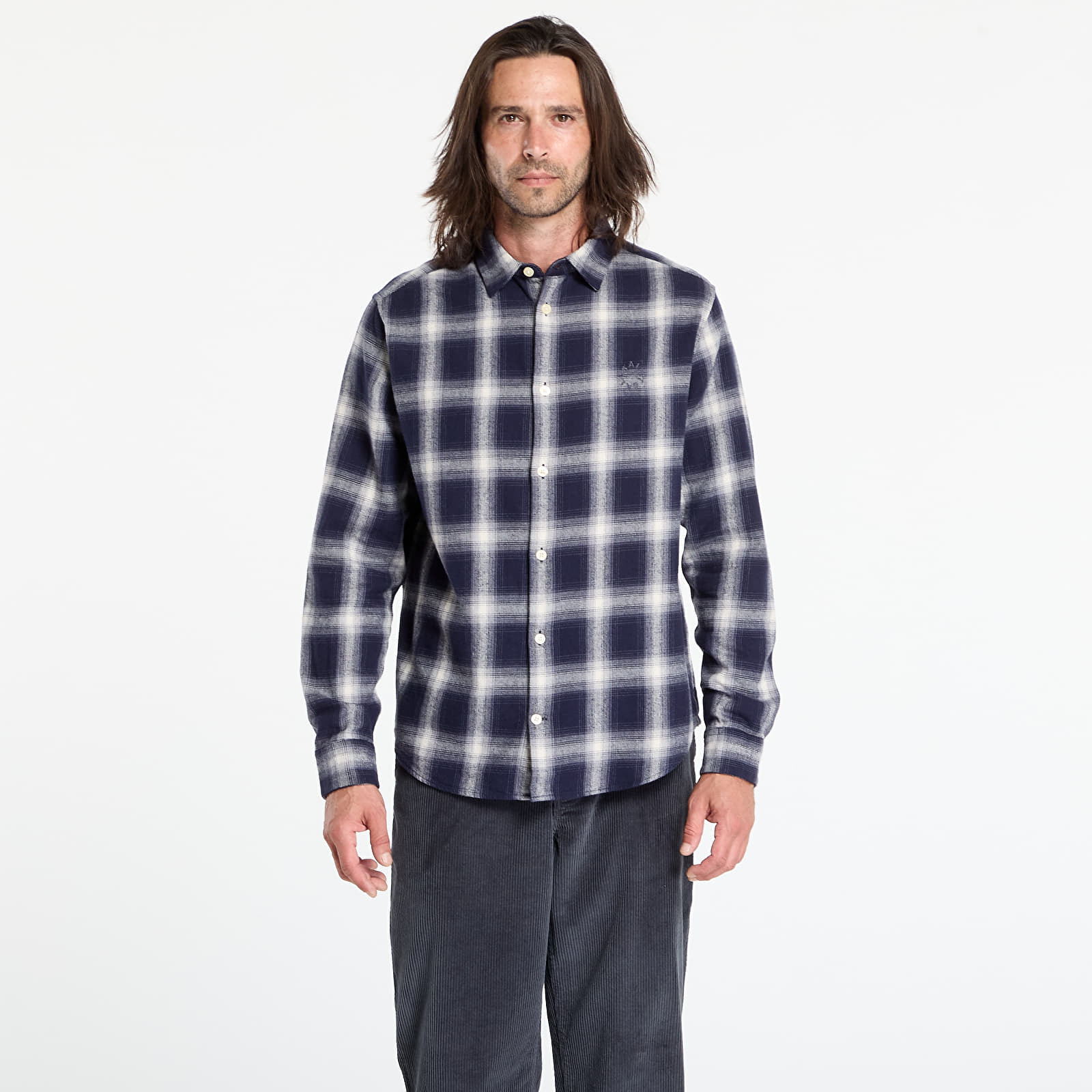 Overhemden voor heren AllSaints Haven Check Ls Shirt Azzurra Blue