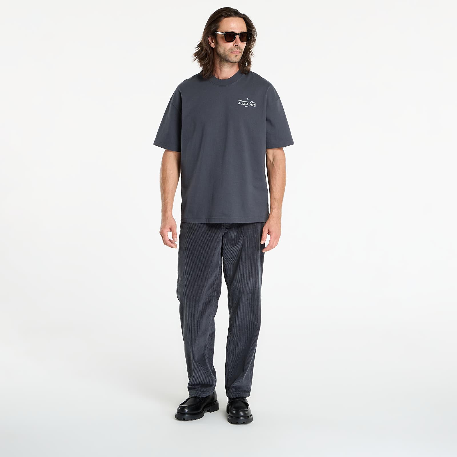 Heren T-shirts AllSaints Herald Ss Crew Washed Black