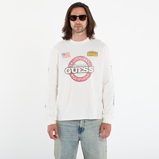 T-shirt Guess Originals Cn Ls Int Race Tee White