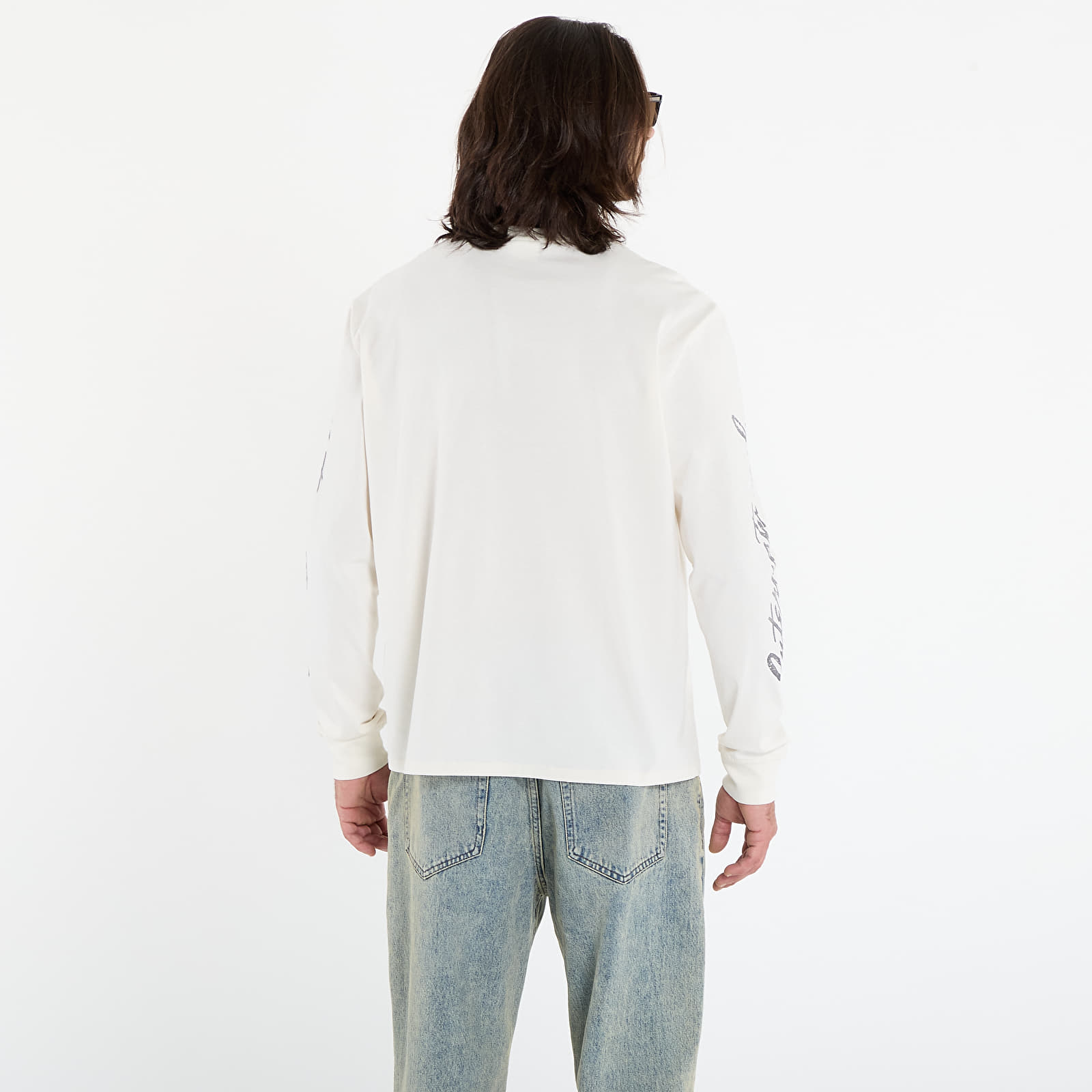 Heren T-shirts Guess Originals Cn Ls Int Race Tee White