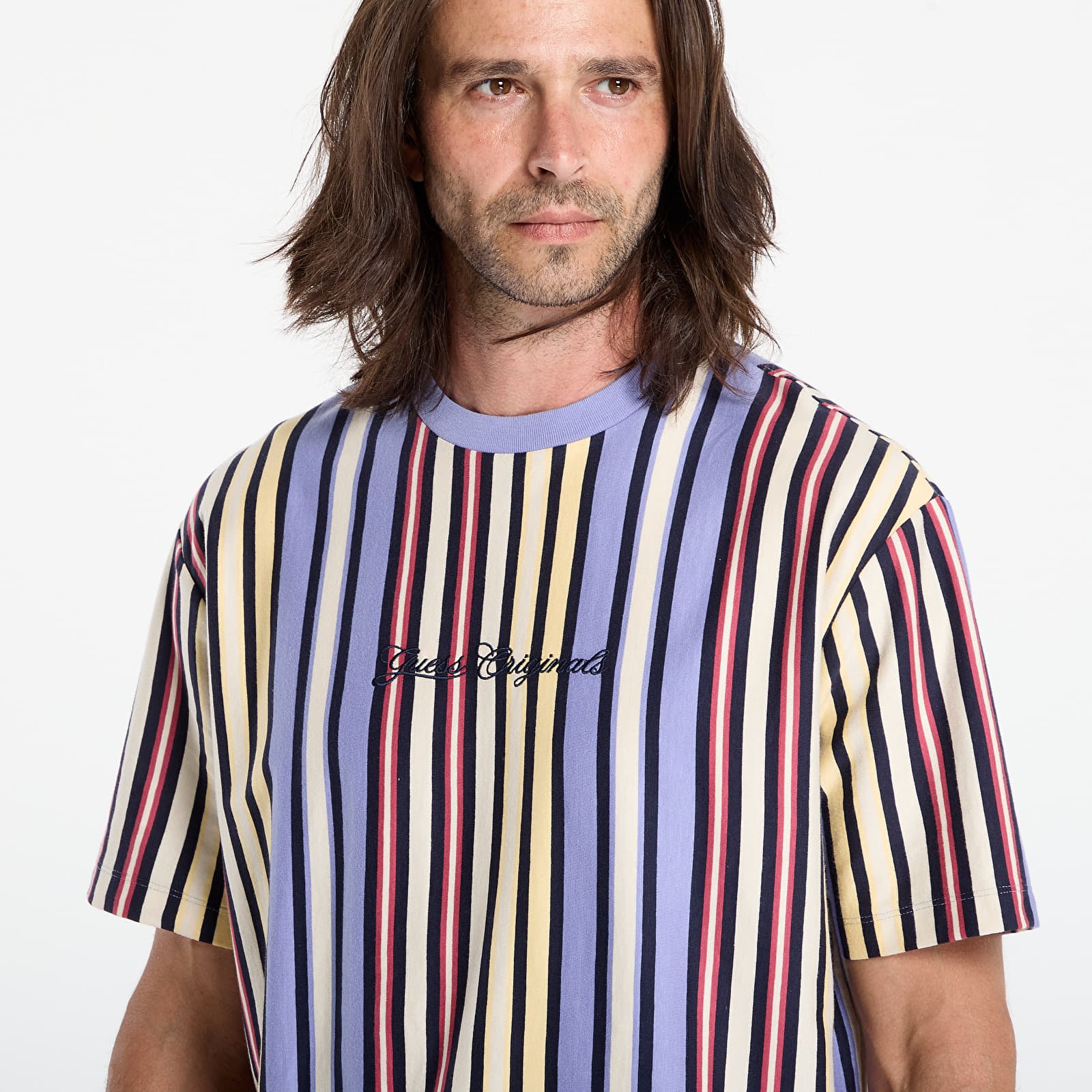 Men's T-shirts Guess Originals Vertical Stripe Tee Multicolor