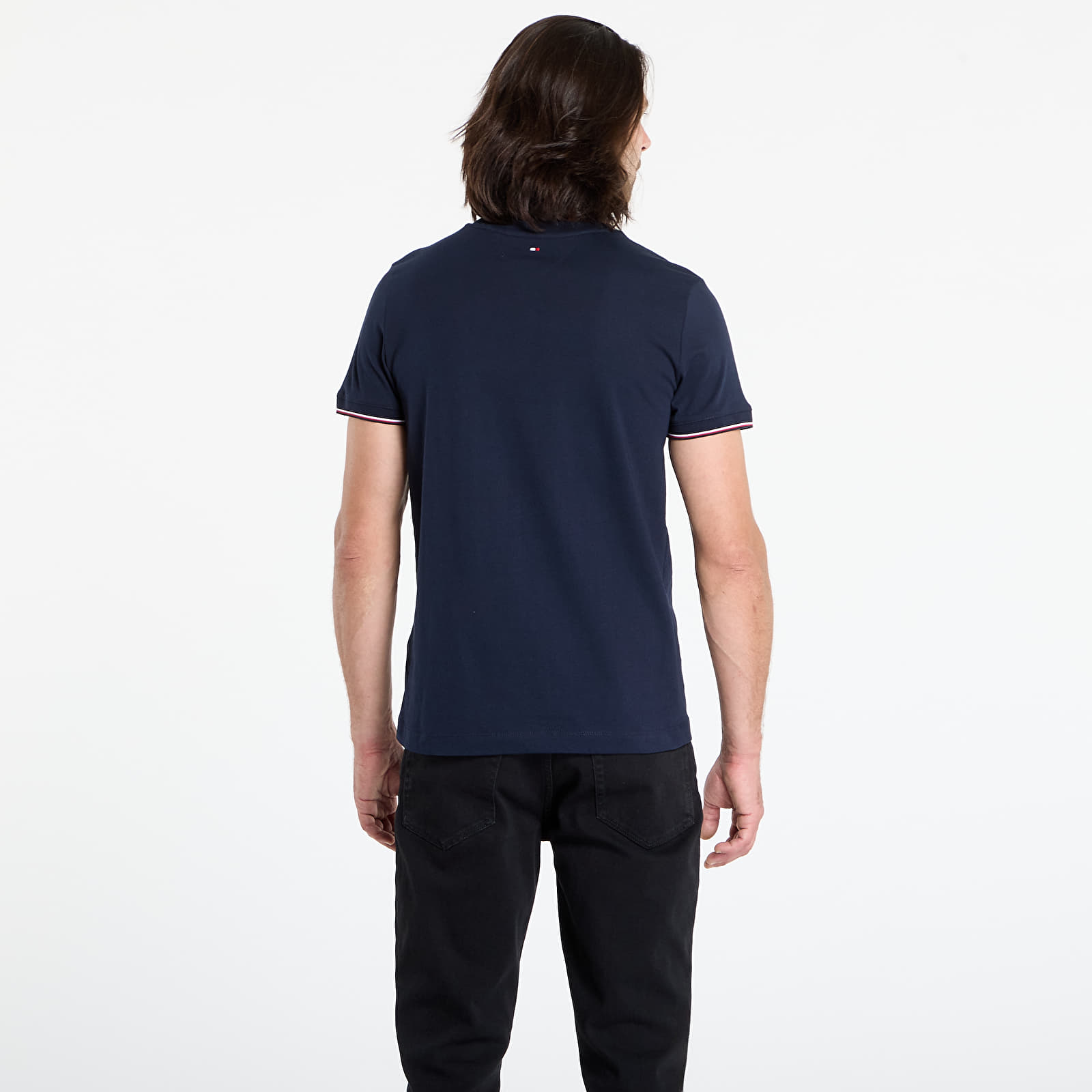 T-shirts Tommy Hilfiger Tommy Logo Tipped Tee Blue