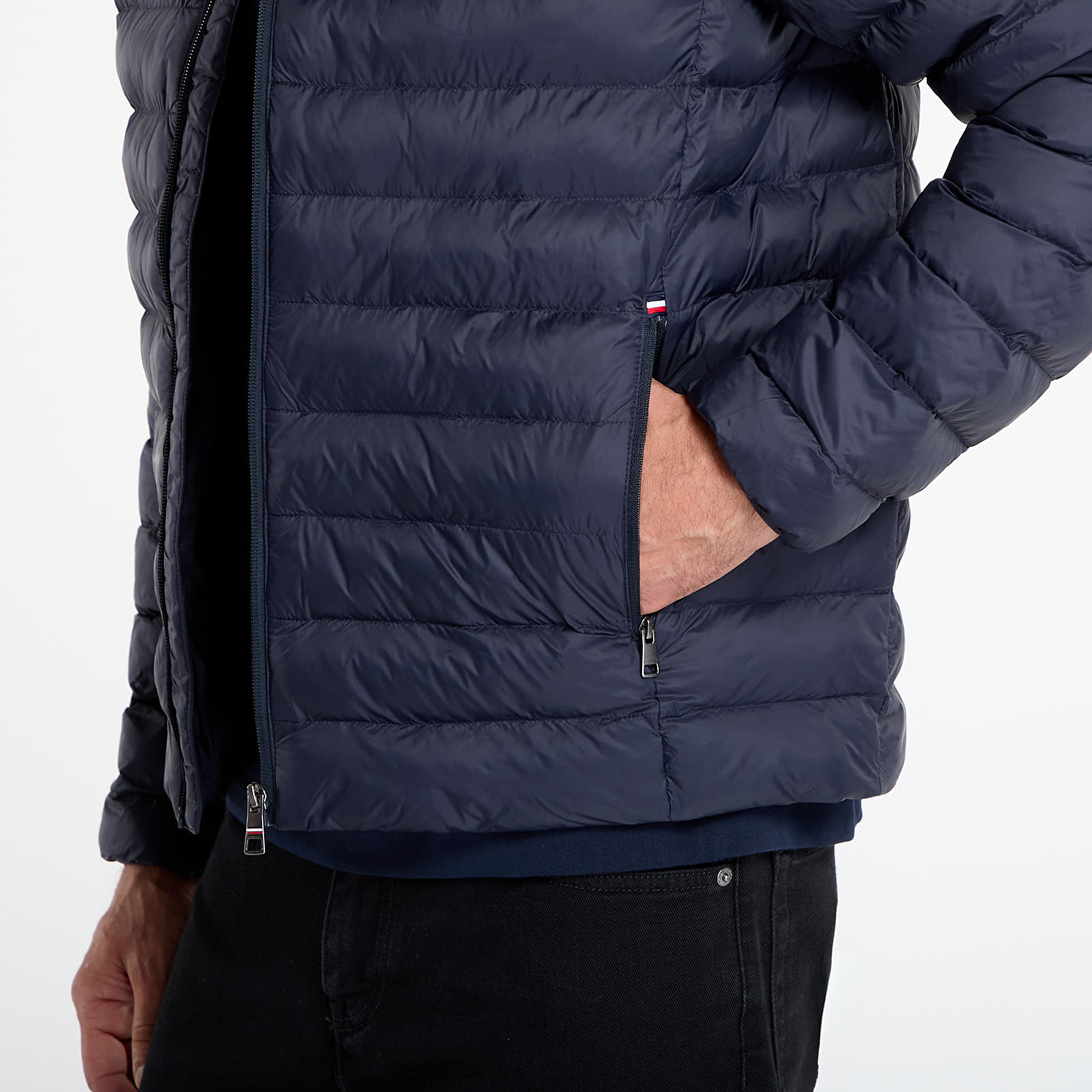 Pánské bundy Tommy Hilfiger Core Packable Jacket Blue