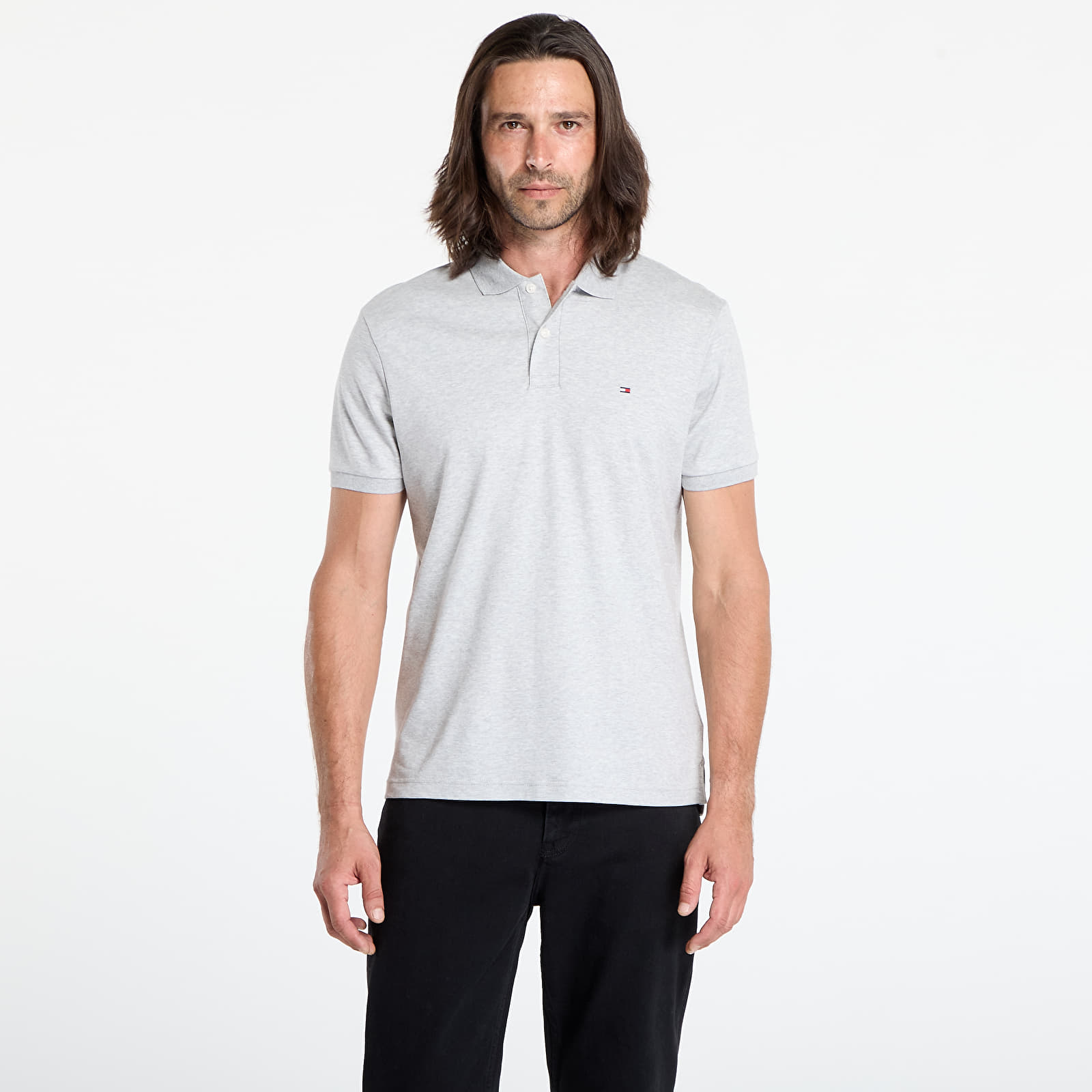 T-shirts Tommy Hilfiger Liquid Cotton Reg Se Polo Grey