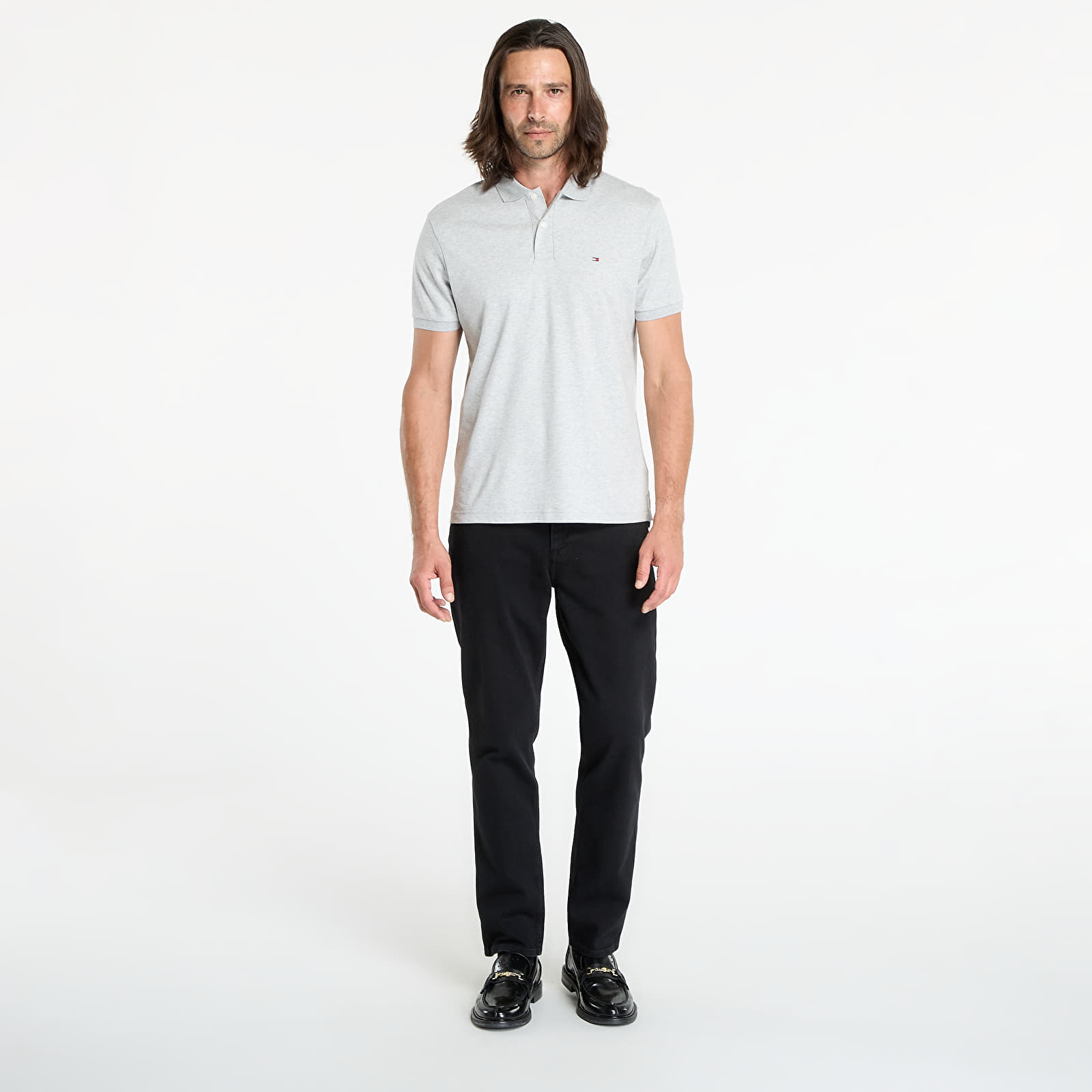 T-shirts Tommy Hilfiger Liquid Cotton Reg Se Polo Grey