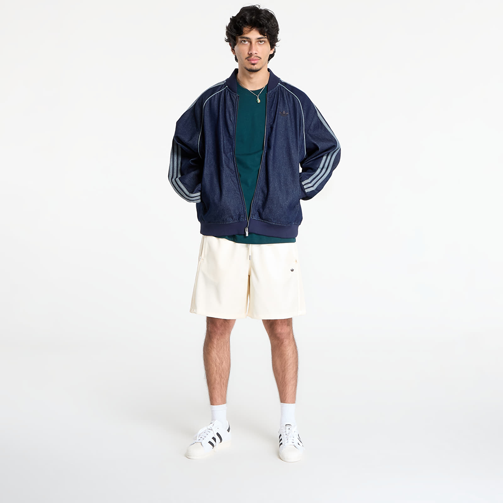 Men's jackets adidas SST Adicolor Loose Denim Stone Jacket Indigo Denim