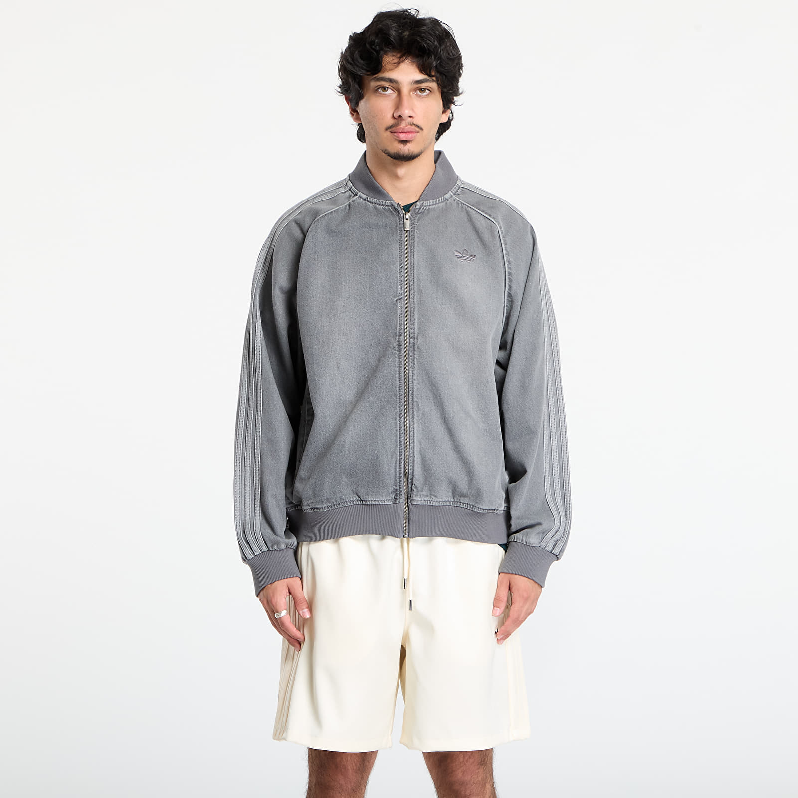 Jachete pentru bărbați adidas SST Adicolor Loose Denim Jacket Light Denim