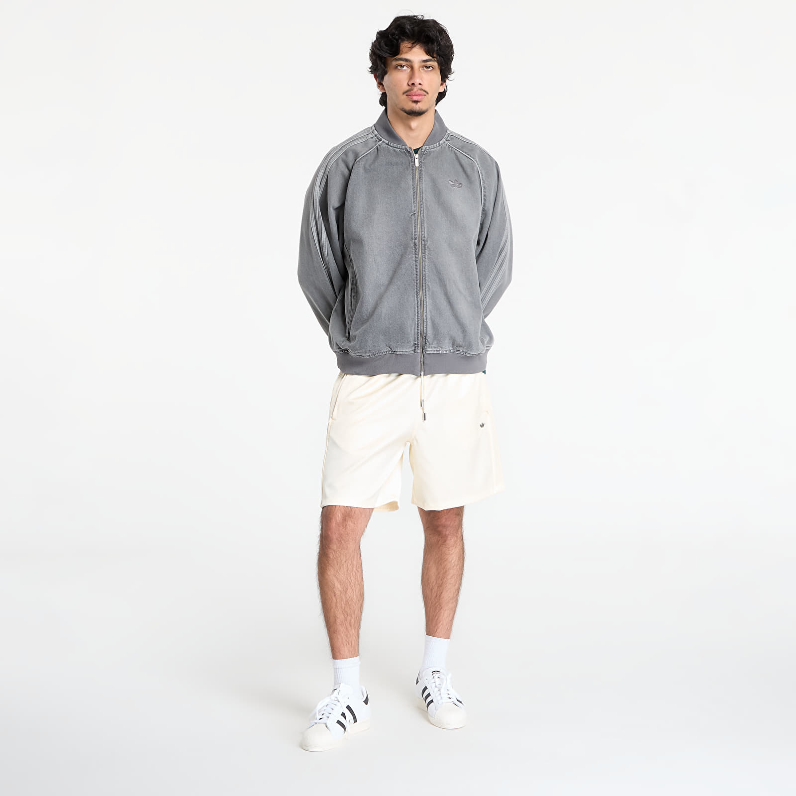Jachete pentru bărbați adidas SST Adicolor Loose Denim Jacket Light Denim