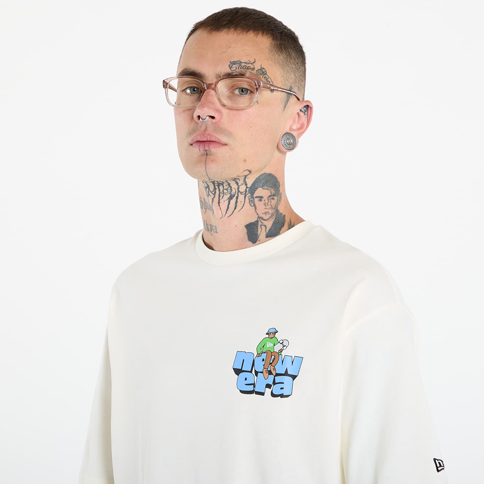 Men's T-shirts New Era Graphic 1 Off White