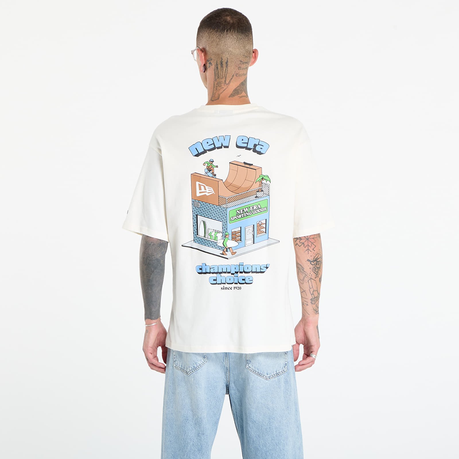 Men's T-shirts New Era Graphic 1 Off White
