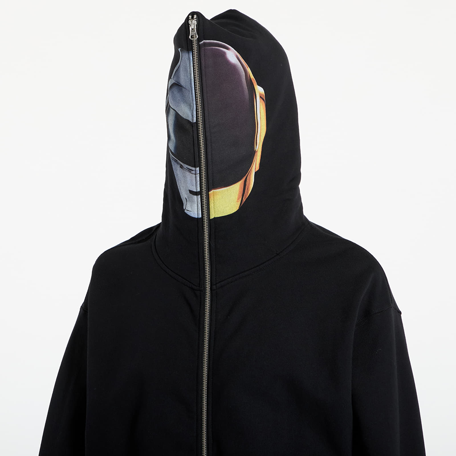 Felpe con cappuccio uomo PLEASURES Daft Club Ram Zip Hoodie Black