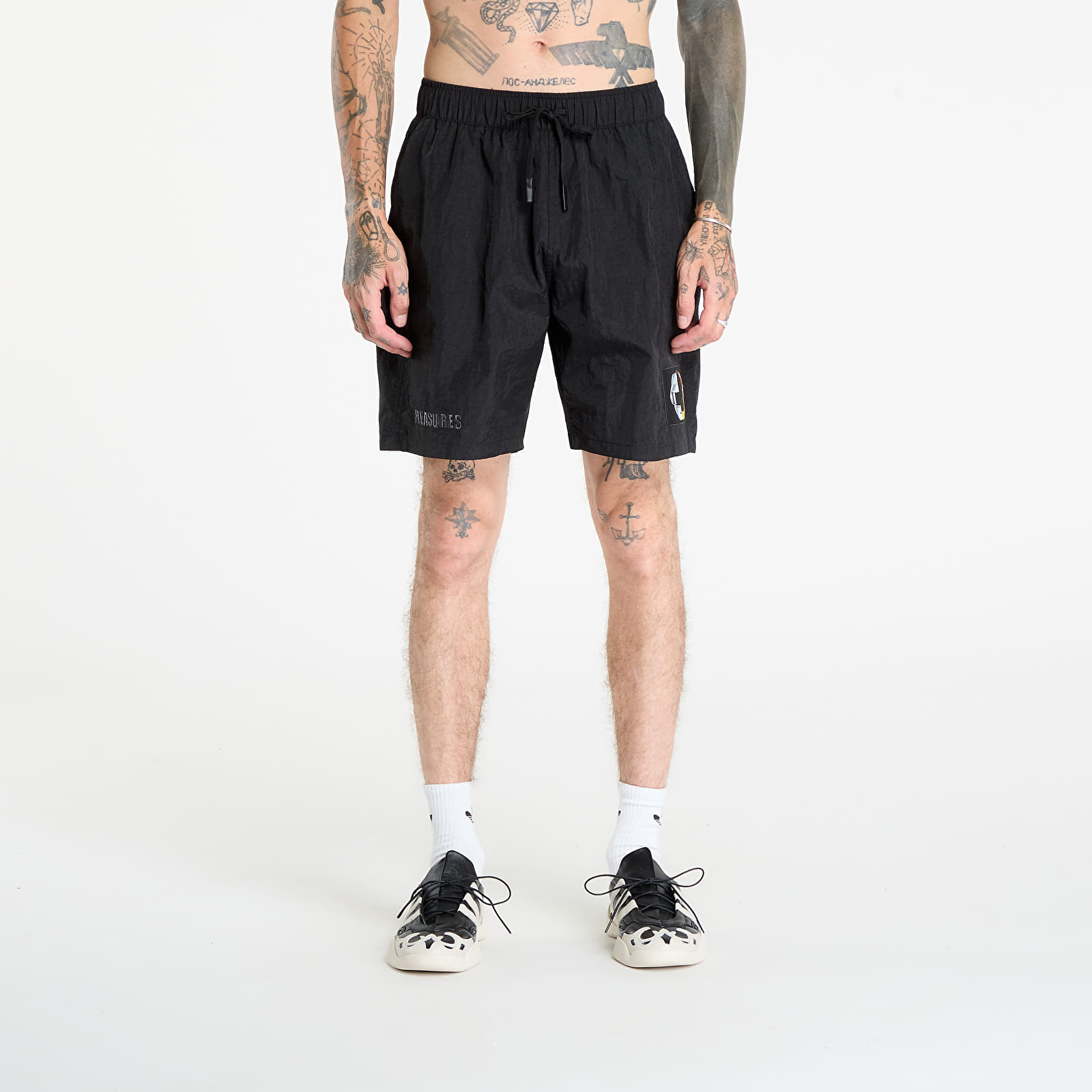 Shorts voor heren PLEASURES Daft Club Crush Hiking Shorts Black