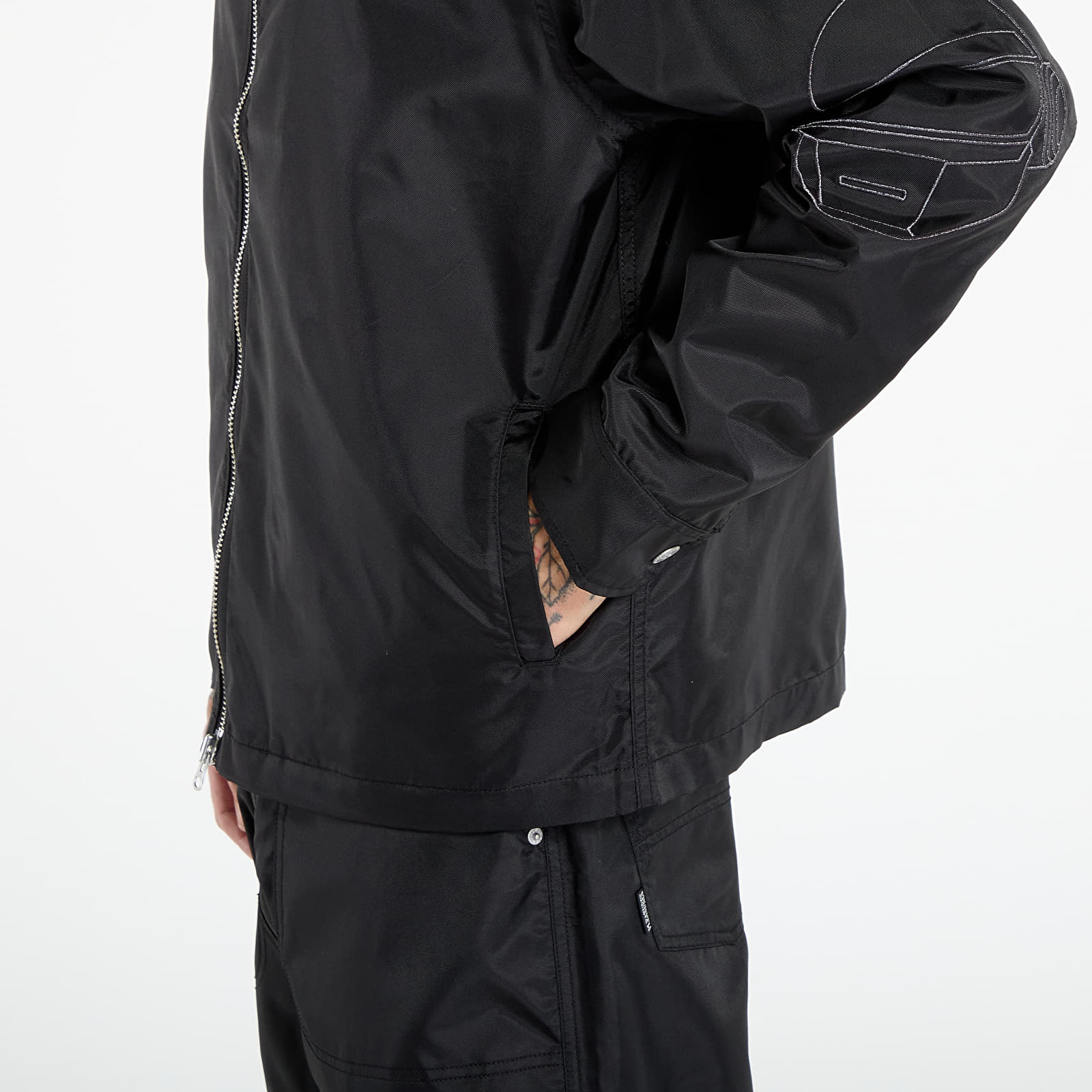 Men's jackets PLEASURES Daft Club Helmets Nylon Work Jacket Black