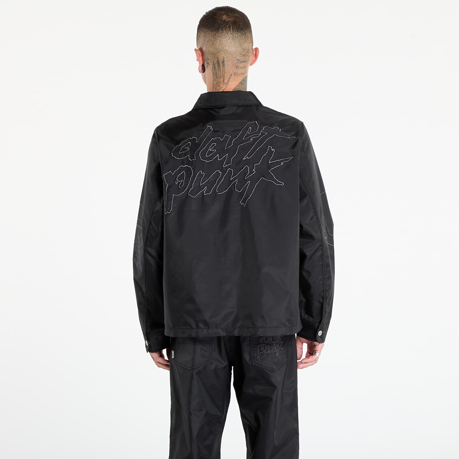 Men's jackets PLEASURES Daft Club Helmets Nylon Work Jacket Black