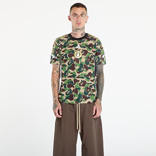 T-krekls adidas x Bape Jersey Top Crew Green