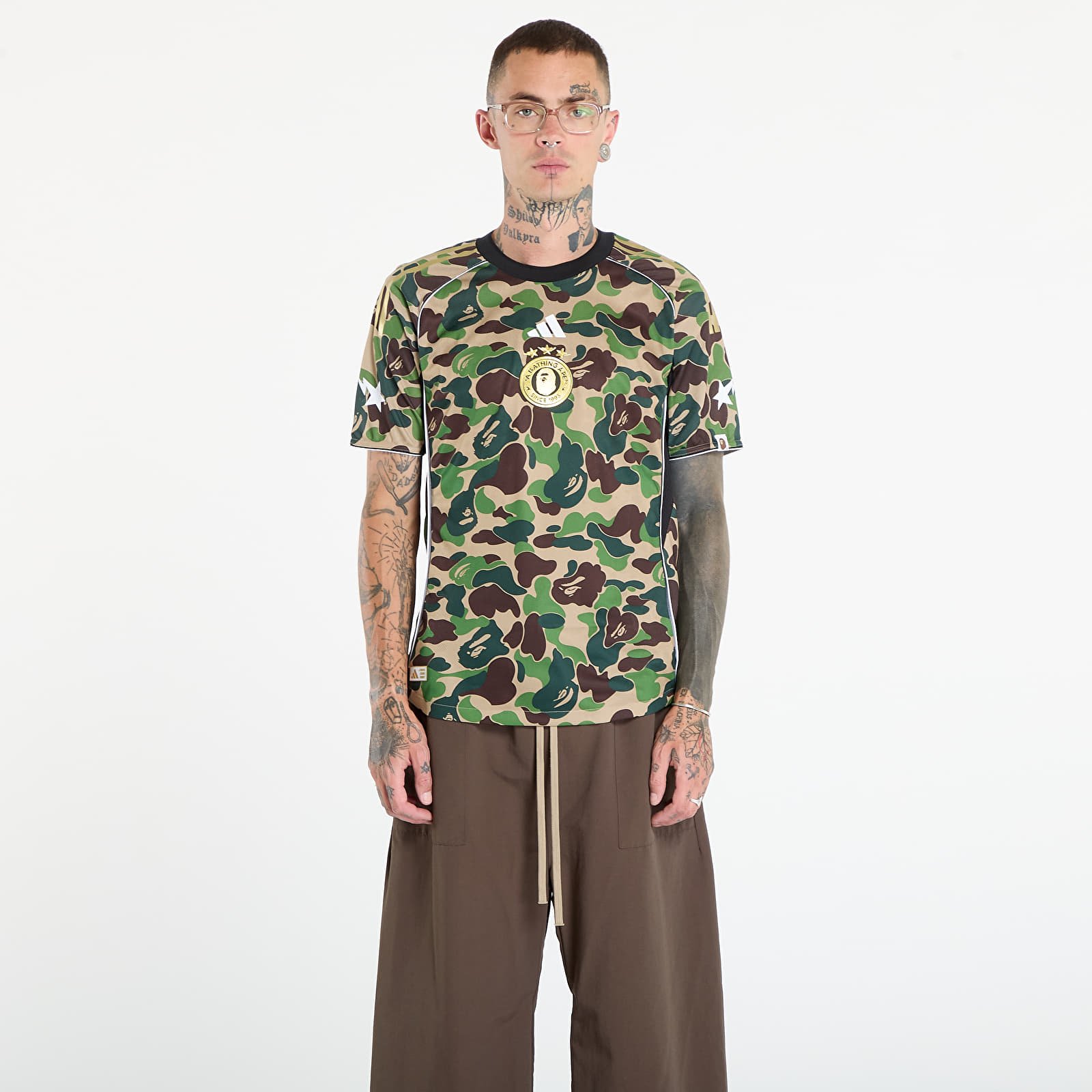 Vīriešu T-krekli adidas x Bape Jersey Top Crew Green