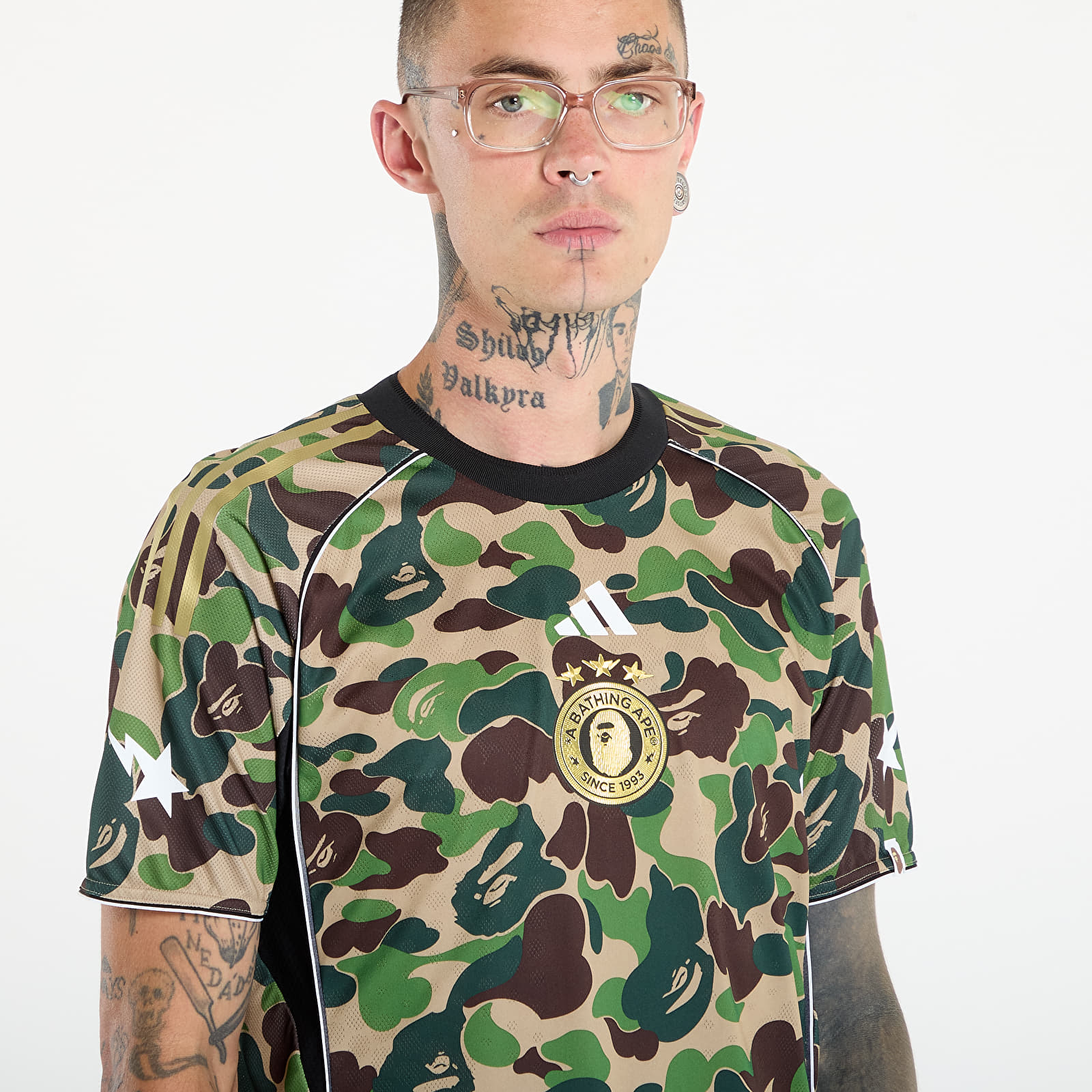 Vīriešu T-krekli adidas x Bape Jersey Top Crew Green