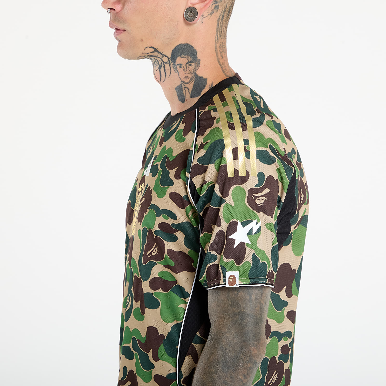 Vīriešu T-krekli adidas x Bape Jersey Top Crew Green