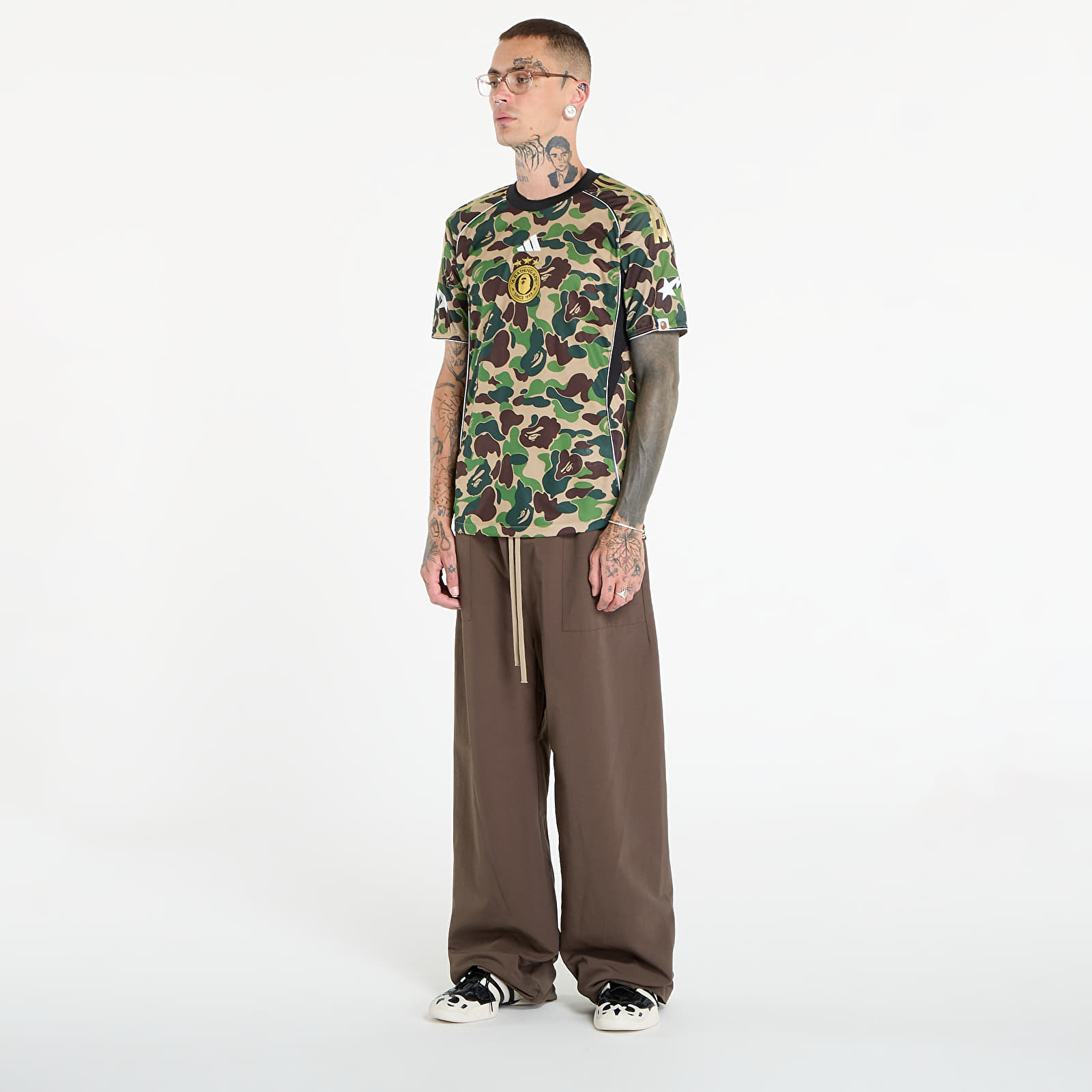 Vīriešu T-krekli adidas x Bape Jersey Top Crew Green