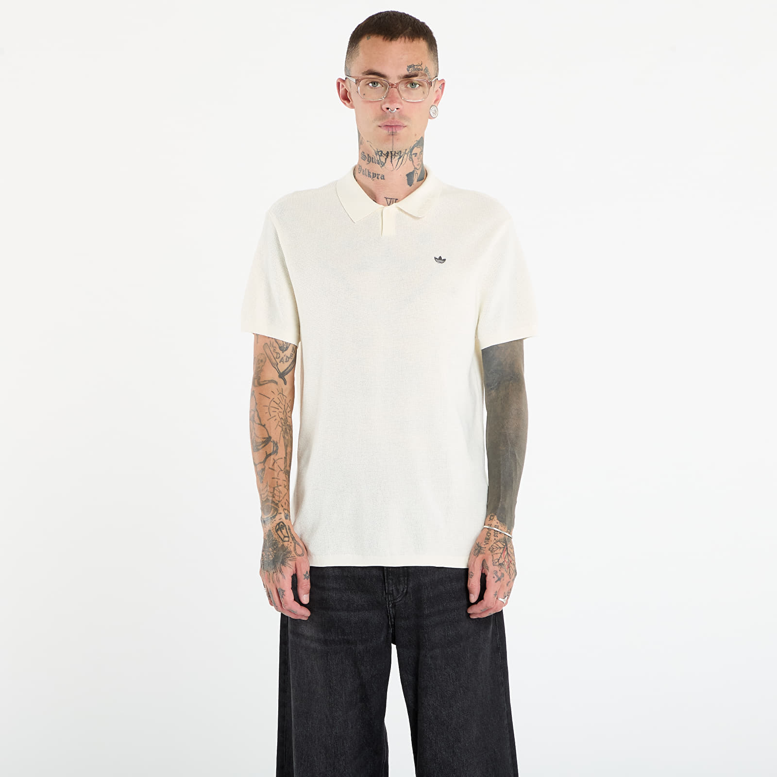 Heren T-shirts adidas Premium Polo Cream White