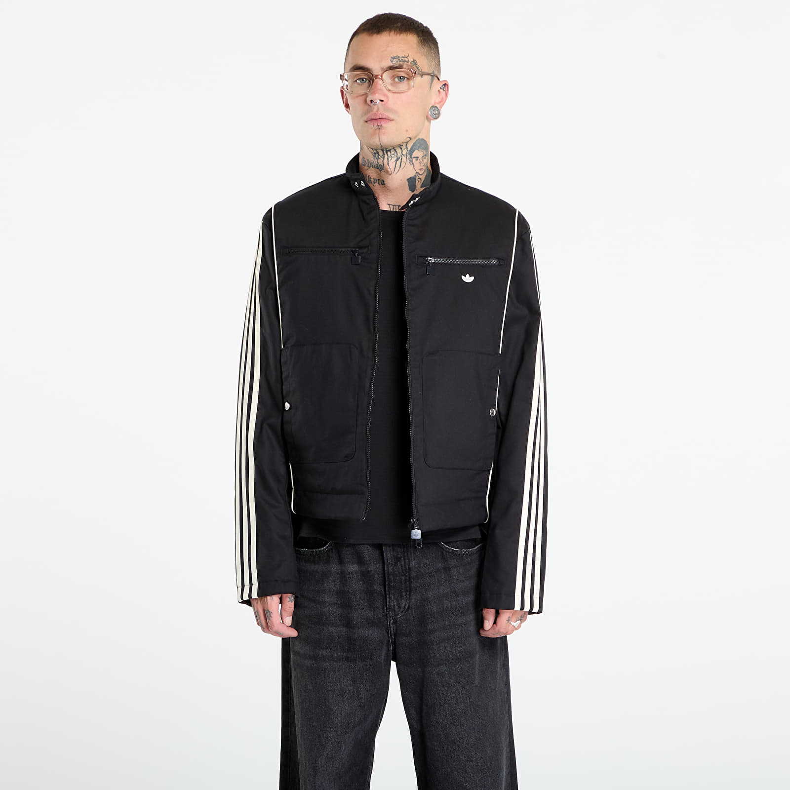 Herenjassen adidas Premium Waxed Jacket Black/ Black/ Off White