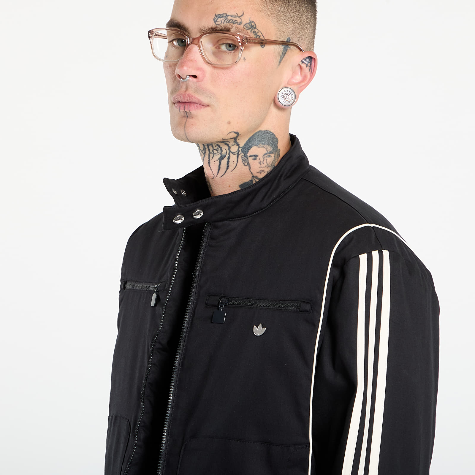 Herenjassen adidas Premium Waxed Jacket Black/ Black/ Off White