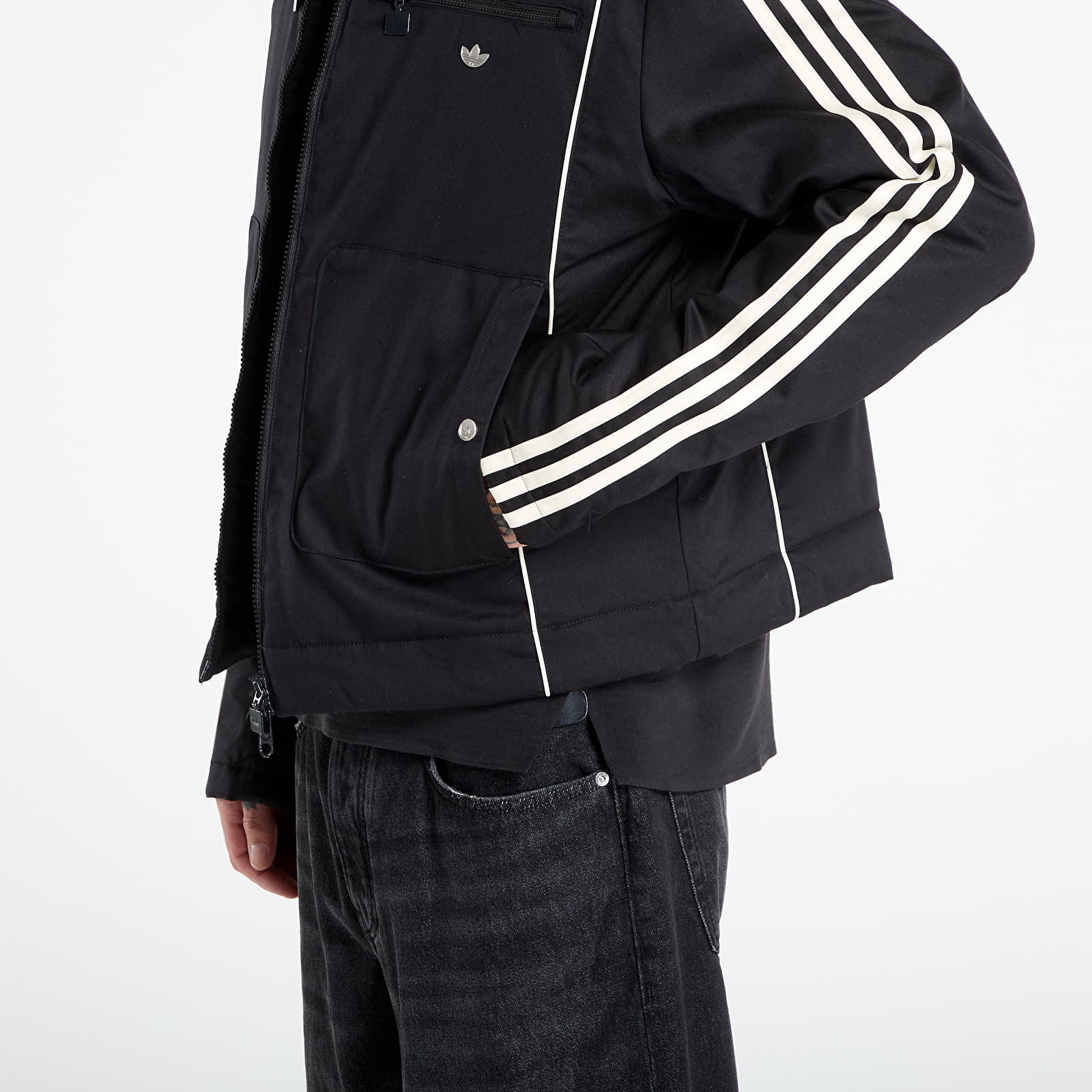 Herenjassen adidas Premium Waxed Jacket Black/ Black/ Off White