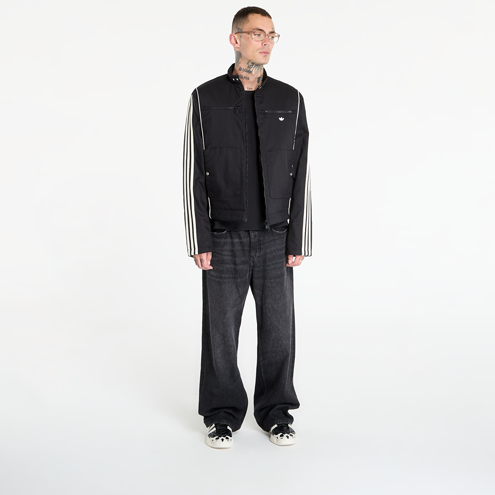 Herenjassen adidas Premium Waxed Jacket Black/ Black/ Off White