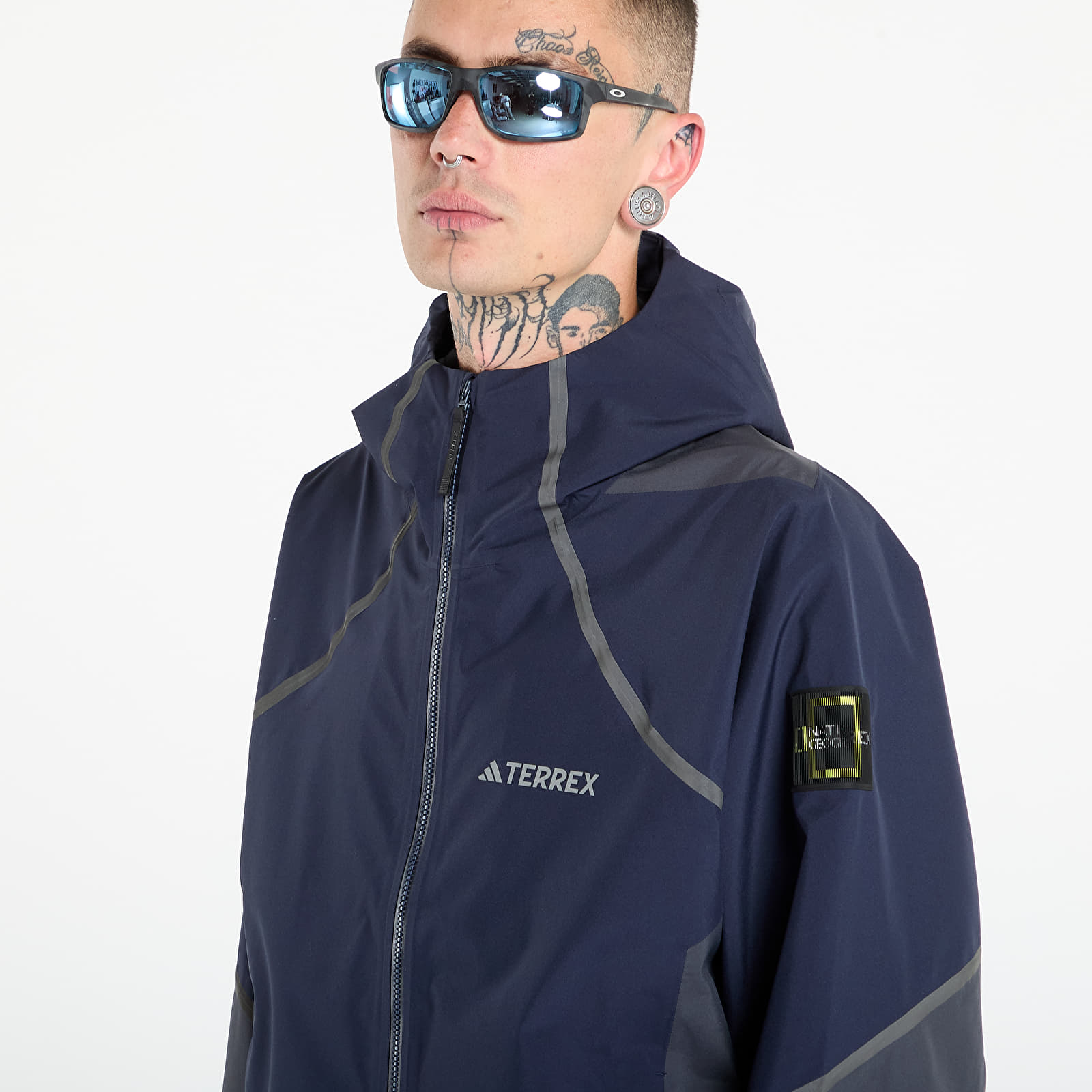 Herenjassen adidas National Geographic Waterproof Climaproof Rain Jacket Legend Ink