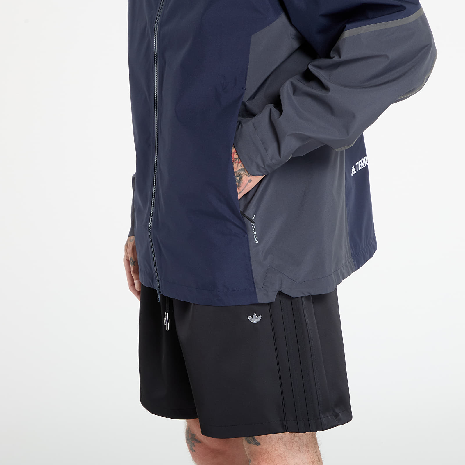 Herenjassen adidas National Geographic Waterproof Climaproof Rain Jacket Legend Ink