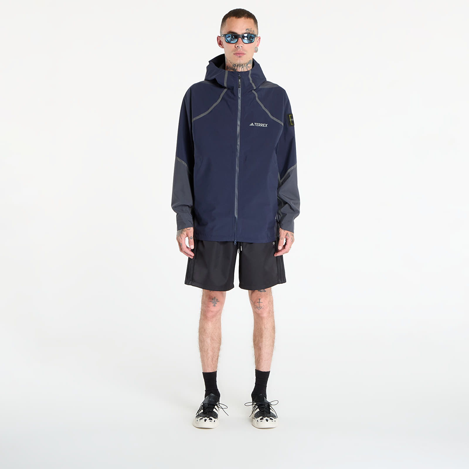 Herenjassen adidas National Geographic Waterproof Climaproof Rain Jacket Legend Ink