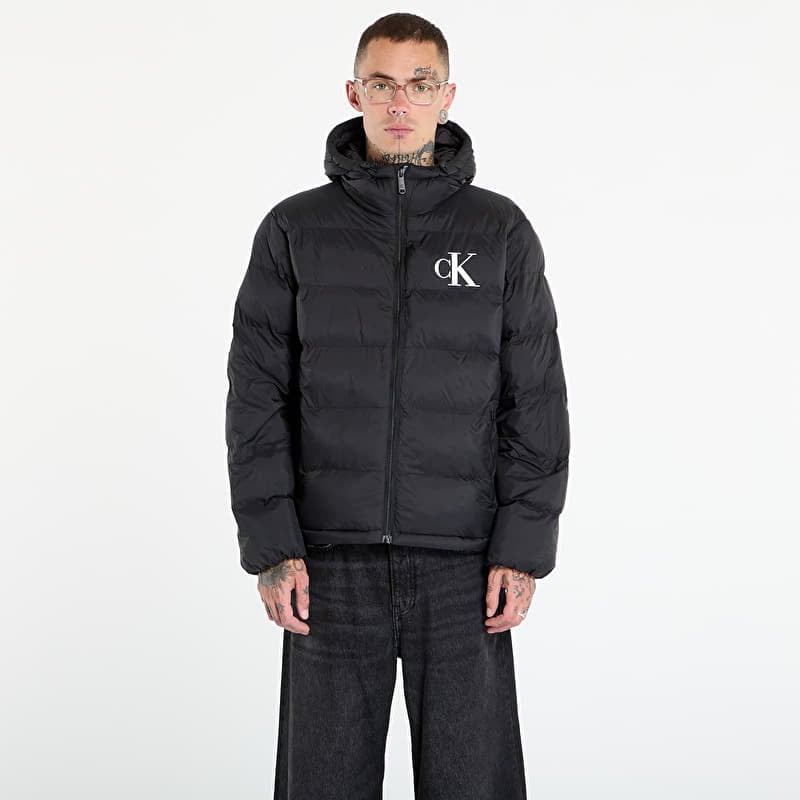 Doudoune Calvin Klein Jeans Ls Nylon Monogram Pu Jacket Black